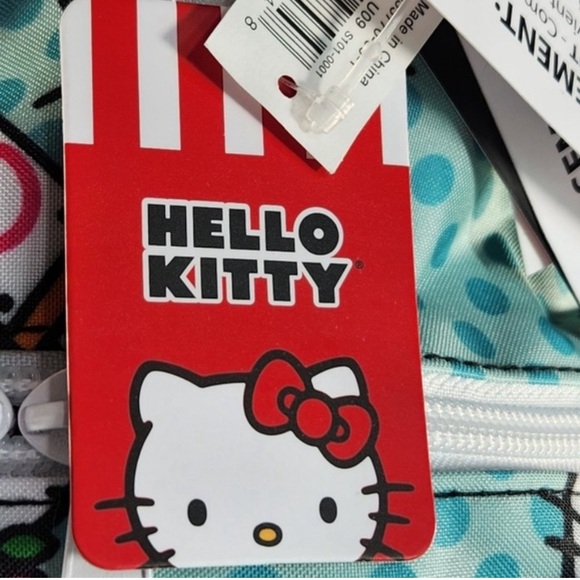 NWT Sanrio Hello Kitty Bioworld Backpack Blue White Pink Ice Cream Cookies Cake - Picture 12 of 14